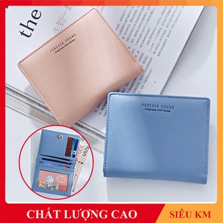 Ví nữ cầm tay forever young. ví nữ ngắn da cao cấp. ví mini nữ nhỏ gọn. ví nữ cầm tay 4 màu pastel tinh tế