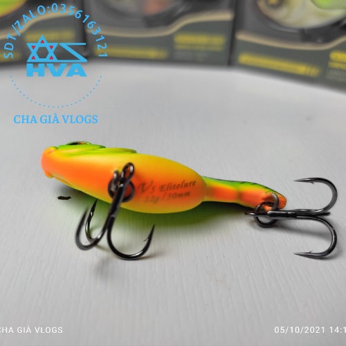 Mồi Câu lure V5 lurefan (12g / 50mm) chuyên săn lóc,vược bông,chuối ĐỒ CÂU CHA GIÀ VLOGS