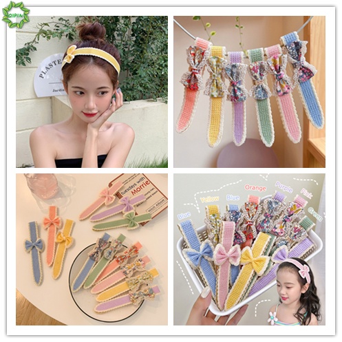 Băng đô nơ khóa dán 12 màu thời trang mùa hè cho bé