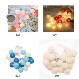 Đèn tròn cầu mây (3m gồm 20 bóng) cắm điện hoặc chạy pin