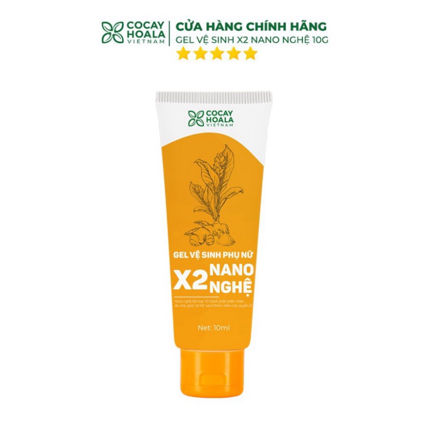 Dung dịch vệ sinh Gel X2 Nano Nghệ mini (10g)