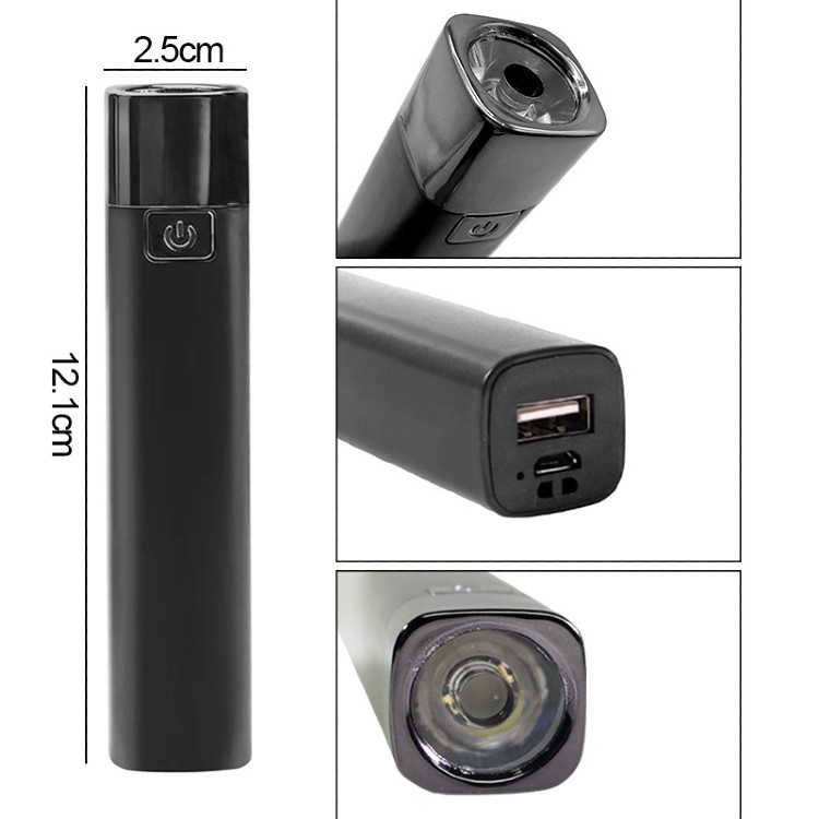 Đèn pin siêu sáng mini có thể sạc lại, tích hợp sạc dự phòng tiện dụng, nhỏ gọn mang đi dễ dàng [P4]