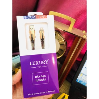 Dây sạc iPHONE Chính Hãng Ecom tự ngắt thông minh sạc nhanh 2.4A , sạc iphone