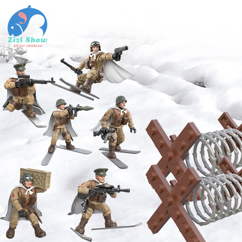 Bộ Lắp Ghép Lego Nhân Vật Lính Quân Đội Leyu Moscwo Snowy