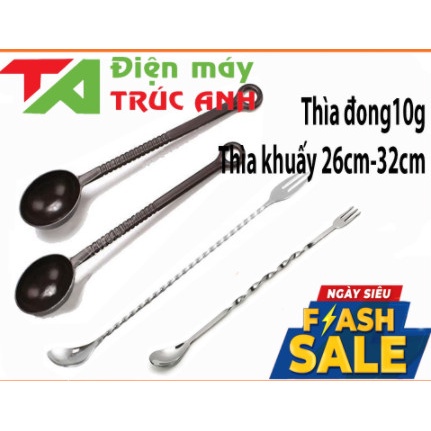 Thìa Đong 10g - Thìa Khuấy inox 26cm - 32cm pha chế