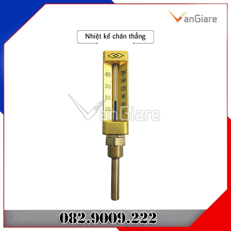 Nhiệt kế công nghiệp, nhiệt kế chân thẳng, nhiệt kế góc L đồng DK dùng cho HVAC, lò hơi