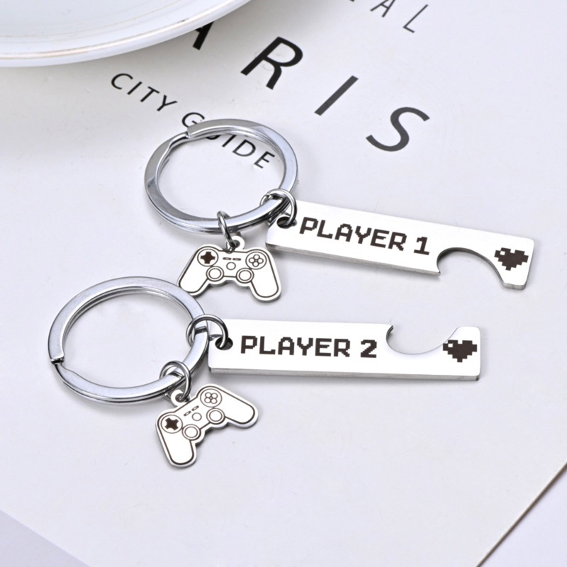 Set 2 Móc Khóa Hình Máy Chơi Game Vui Nhộn Cho Cặp Đôi