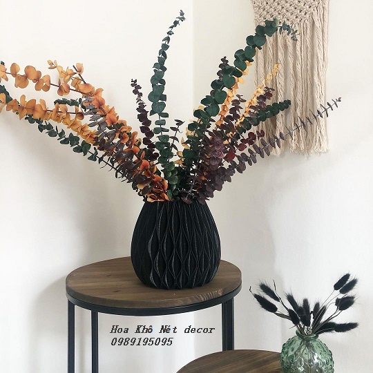 🍁Cành lá Khuynh Diệp khô cắm lọ🍁 Cành lá bạc khô trang trí decor phòng ngủ🍁