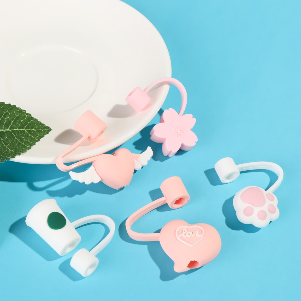 Ống Hút Silicon Kiểu Hoạt Hình Ngộ Nghĩnh Đáng Yêu