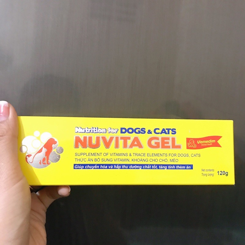 Gel Thức ăn bổ sung vitamin khoáng cho chó mèo - VMD Nuvita 120g