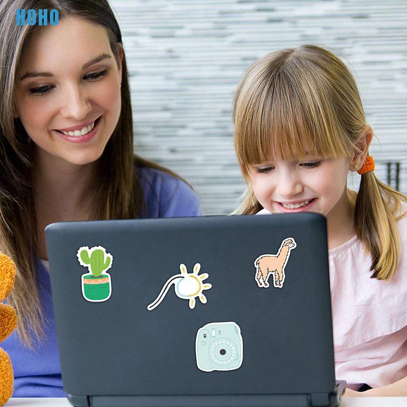 Set 50 Miếng Dán Hoạt Hình Chống Thấm Nước Trang Trí Vali / Ván Trượt