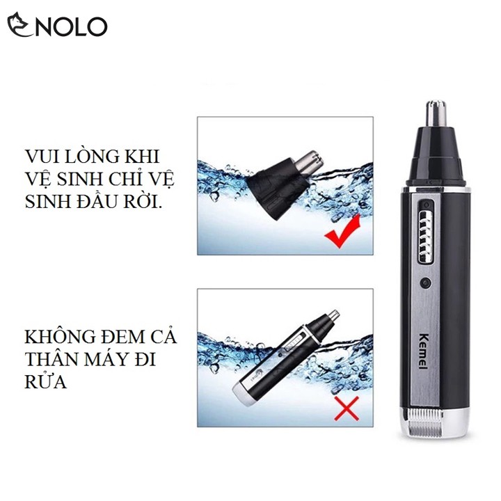 Bộ Máy Tông Đơ Cạo Râu Cắt Tóc Pin Sạc Kemei Model KM6630 4in1 Lưỡi Dao Thép Công Suất 2W