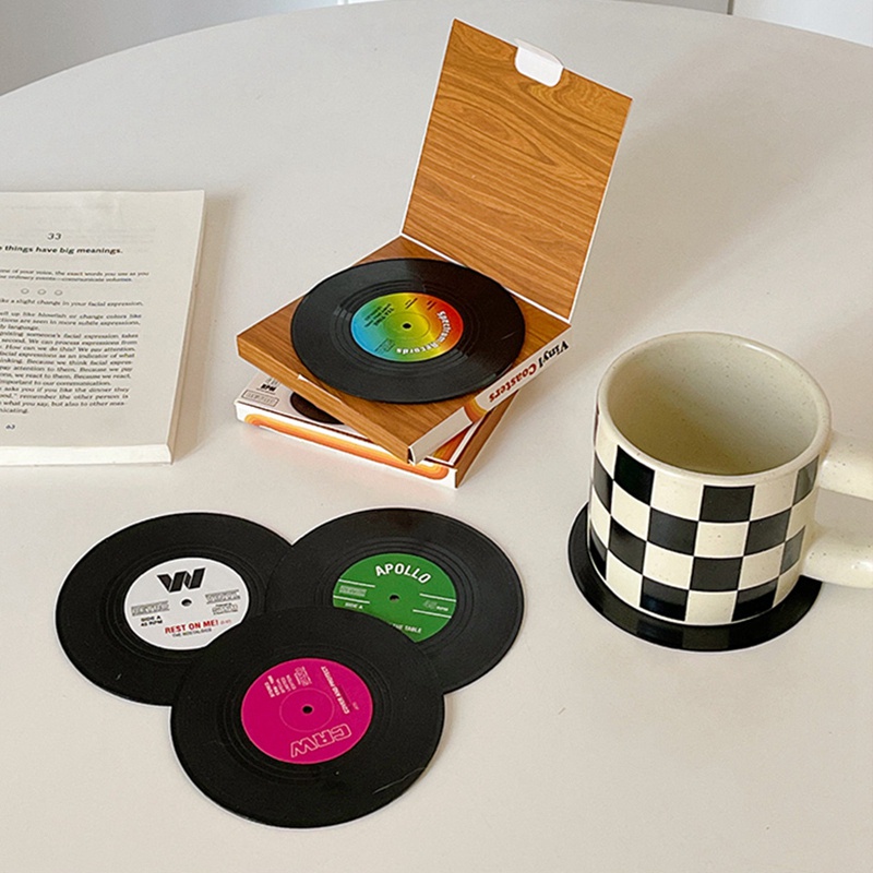 Set 2/4/6 Tấm Lót Đĩa CD Vinyl Sáng Tạo