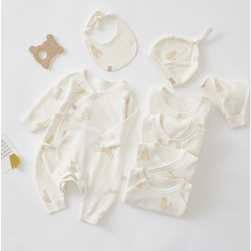 Bodysuit CAO CẤP Cho Bé 100% Cotton Hoạ Tiết Con Báo