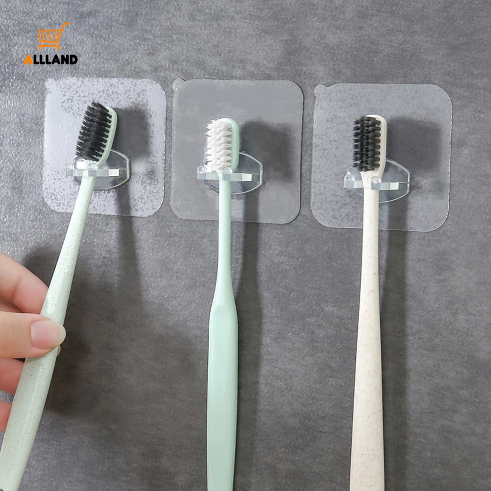 Giá đựng bàn chải đánh răng điện thoại bằng nhựa trong suốt gắn tường đa năng