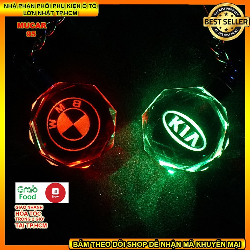 ⚡HOT⚡ Móc Khoá Xe Ô Tô Hình Logo Hãng Xe Có Đèn Led Nhấp Nháy (Kia, Ford, Honda, Audi, BMW, Toyota)️