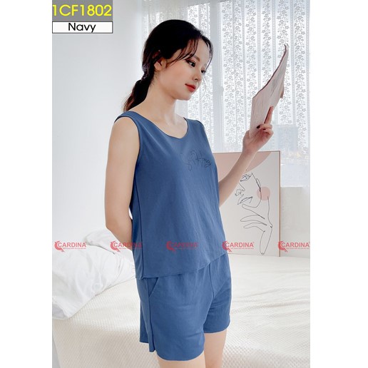 Đồ Bộ Nữ Lửng Thun Cotton Dày Đẹp Co Giãn Thiết Kế Đơn Giản Trẻ Trung Tôn Dáng Hàng Cao Cấp 𝐂𝐀𝐑𝐃𝐈𝐍𝐀 𝑺𝒂̀𝒊 𝑮𝒐̀𝒏 Mã 1CF18
