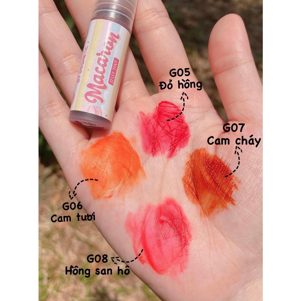 Son Tint Lì, Lâu Trôi, Đầu Bi Lăn Gy Trần Macaron Jelly Tint phiên bản mới nhất giá rẻ