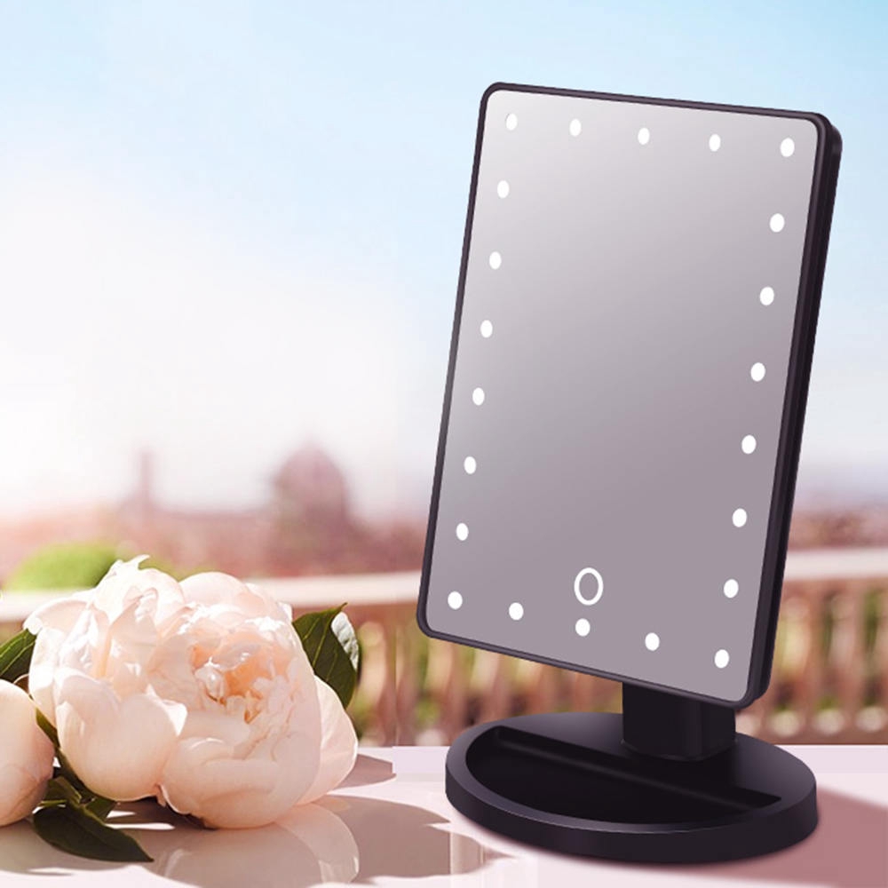 Gương trang điểm để bàn với 22 bóng đèn led tiện dụng