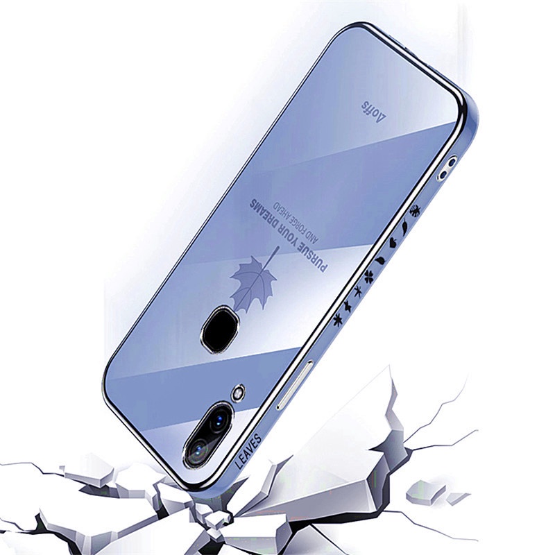 ốp lưng điện thoại mạ sang trọng tương thích với Cho VIVO V7 Plus V9 V15 Pro V17 V11 V11Pro Vỏ silicon mềm TPU có dây buộc case