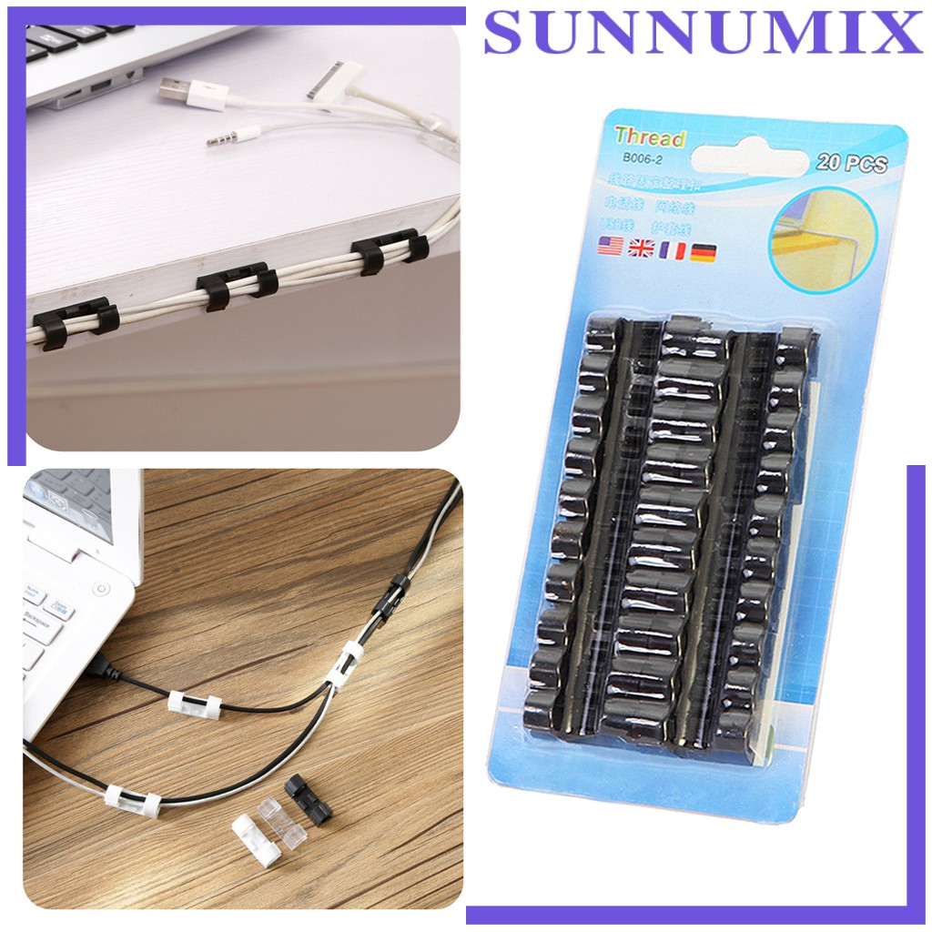 Set 20 Kẹp Cố Định Dây Cáp Tiện Lợi