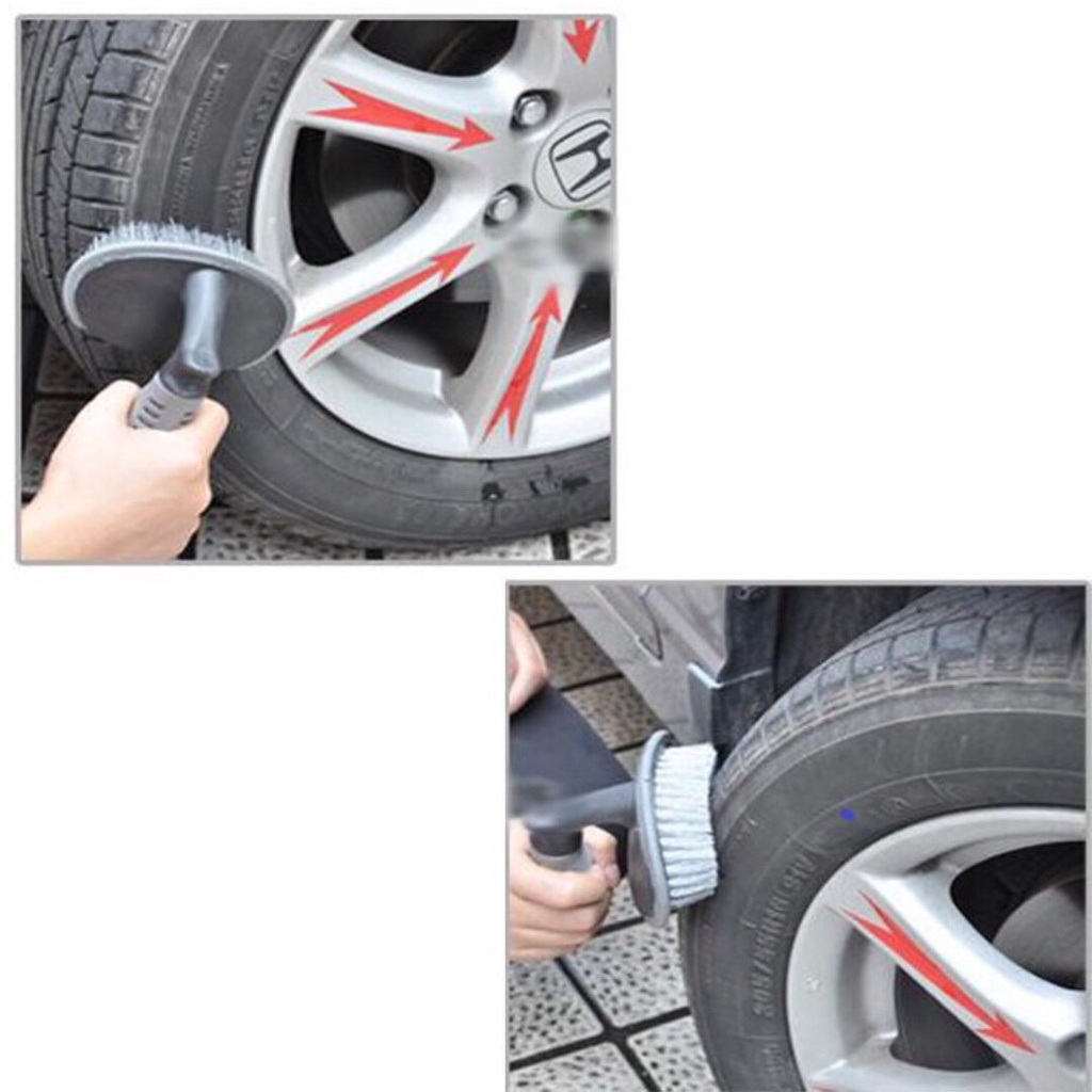 Chổi cọ rửa vành lốp ô tô, xe máy, bàn chải vệ sinh bánh xe hơi Seven.car