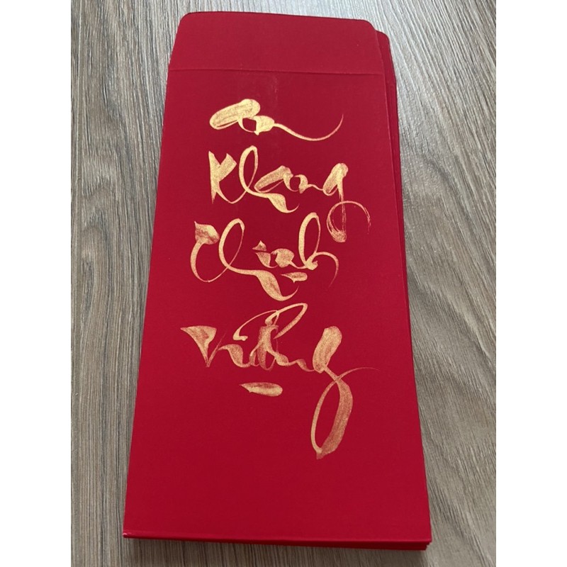 Bao lì xì thư pháp