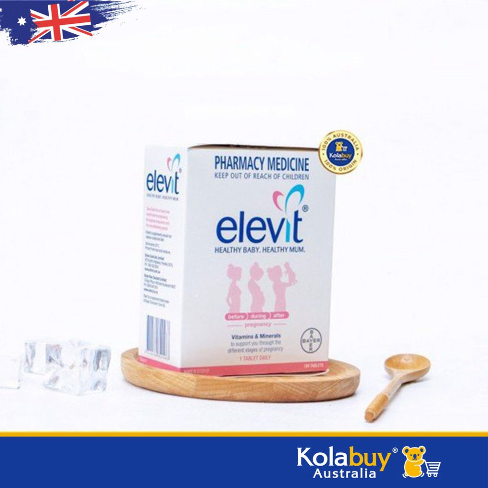 Viên uống Bổ sung Vitamin tổng hợp cho bà bầu của Úc Elevit Pregnancy Multivitamin 100 viên
