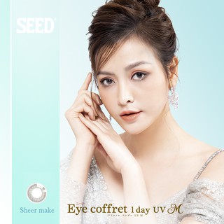 Lens Màu 1 Ngày Sheer Make - SEED Coffret 1day UV M (ĐỘ CẬN 0- 12 độ)