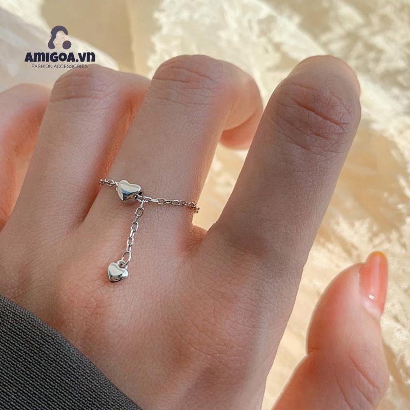 ✨✨ Nhẫn Dạng Chuỗi Xích Tình Yêu Phối Tua Rua Cá Tính Hợp Thời Trang Cho Nữ