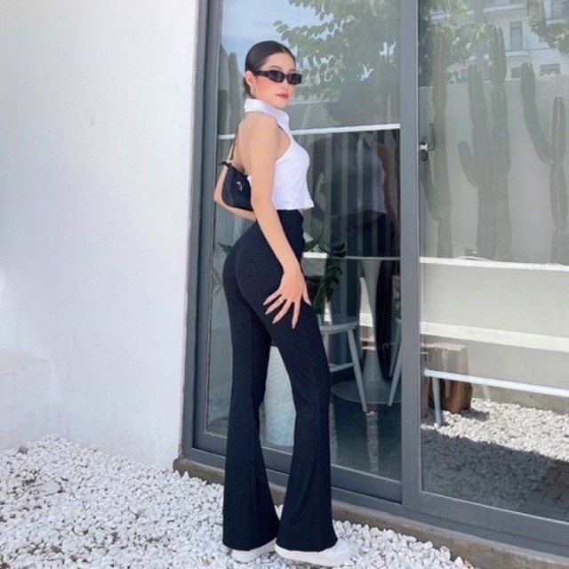 quần ống loe Flare Pants hack dáng nâng mông [Hàng Sẵn] | BigBuy360 - bigbuy360.vn