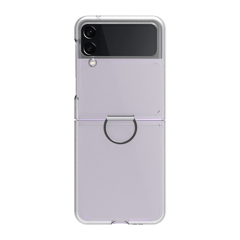 Ốp Điện Thoại PC Mềm Trong Suốt Chống Rơi Có Vòng Đỡ Gập Gọn Cho Samsung Galaxy Zflip 3 Zflip 4
