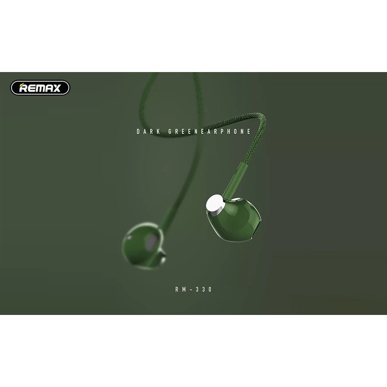 Tai nghe nhét tai có dây chân 3.5mm Remax RM-330 thiết kế thời trang có thể gấp dọn như vòng tay -iCybernet HN