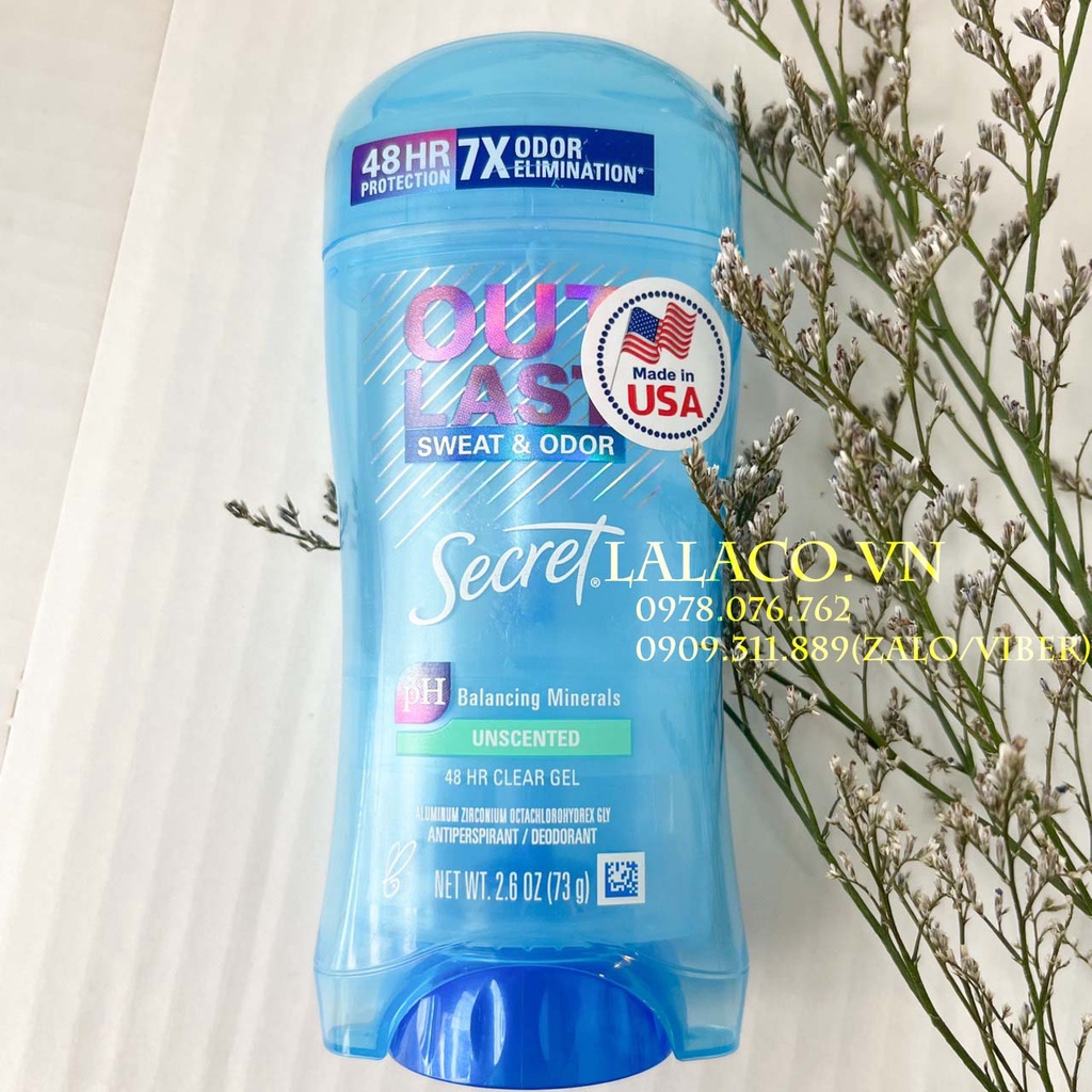 Lăn Khử Mùi Secret Clear Gel Mỹ - 73g