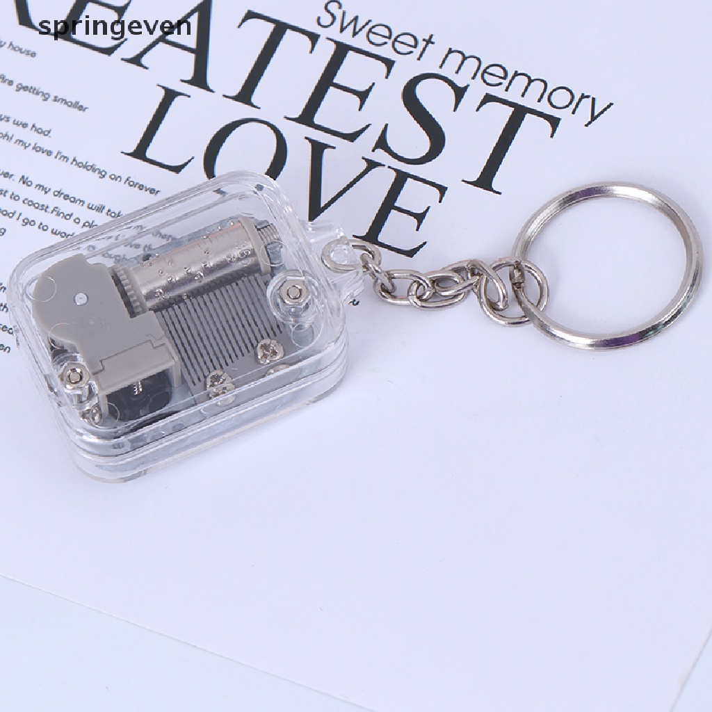 1 Hộp Nhạc Bằng Kim Loại Có Móc Khóa DIY