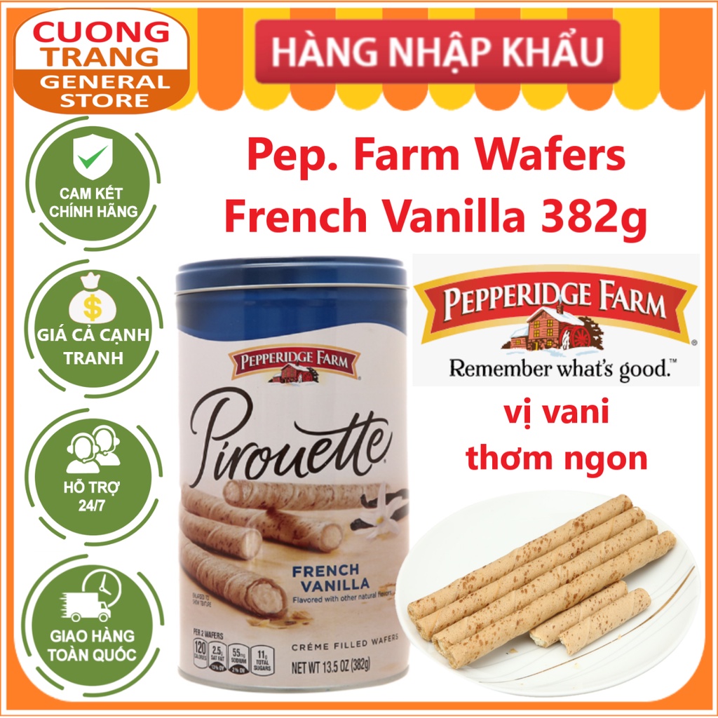 Hộp bánh pep farm wafers french vanilla pepperidge farm 382g