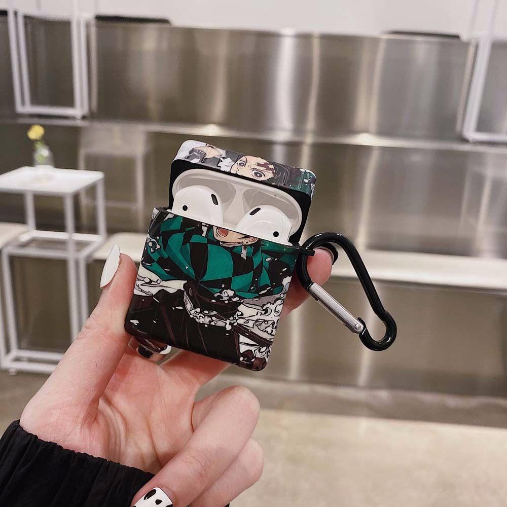 Vỏ Bảo Vệ Hộp Sạc Tai Nghe Airpods 1 2 pro 3 Chống Sốc Hình Kamado Nezuko Anime Demon Slayer 1