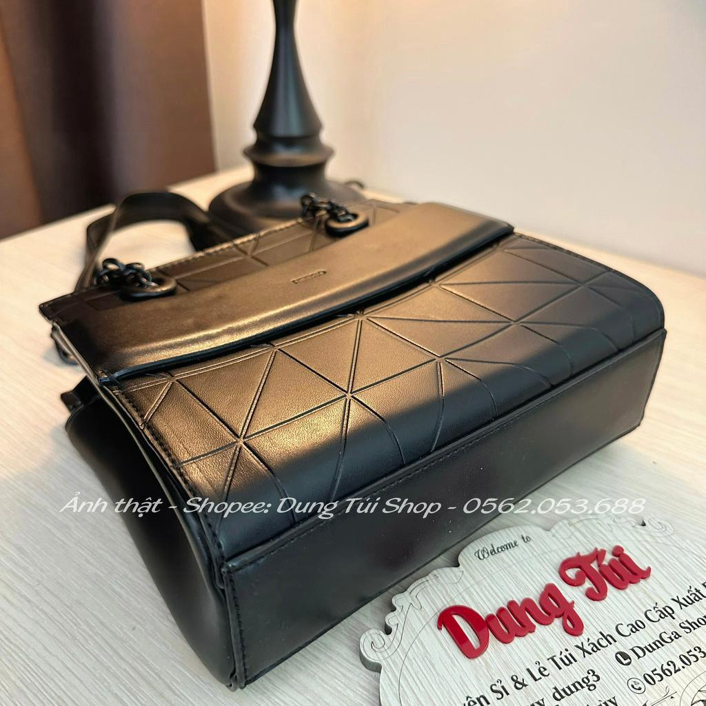 Túi nữ đeo vai size 23 ngăn rộng túi khóa zip chất da lì dày PW2-76390095 full màu