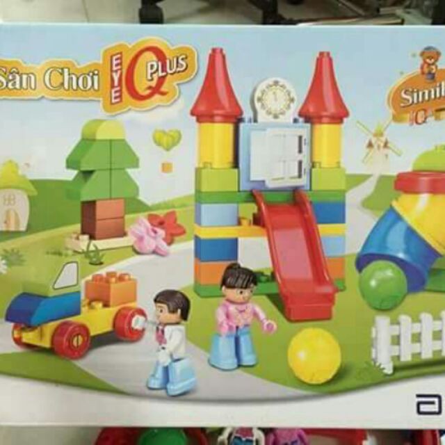 Bộ lego lắp ghép “Sân Chơi máng trượt IQ” 51 miếng Abbott