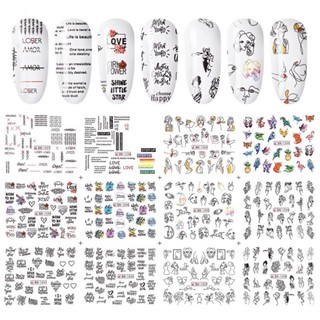 Decal, Sticker nước 3D dán móng nghệ thuật 5