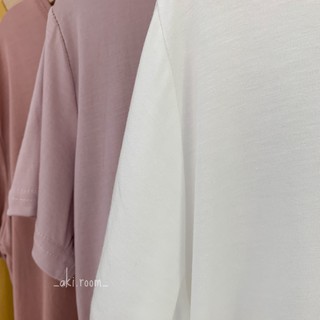 Áo thun trơn cotton lạnh cổ tim