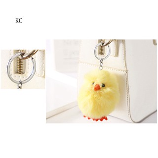 Móc khóa gà bông dễ thương