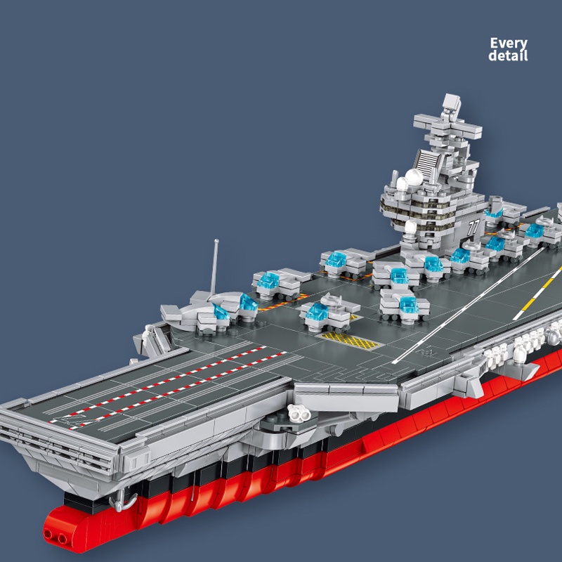 Đồ chơi Lắp ráp Tàu sân bay Hoa Kỳ Nimitz, Panlos 637009 Aircraft Carrier, Xếp hình thông minh, Mô hình Tàu chiến