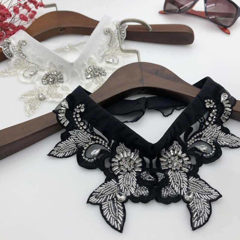 Cổ áo sơ mi giả thêu họa tiết lá cây sang trọng
 | BigBuy360 - bigbuy360.vn