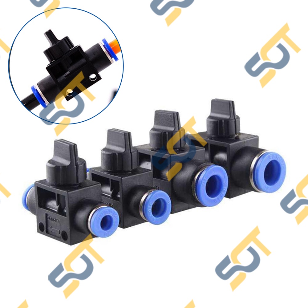 [HVFF VAN TIẾT LƯU] Van có khóa điều áp nối nhanh hai đầu cắm ống nhựa PU khí nén chất lỏng phun sương hơi nước