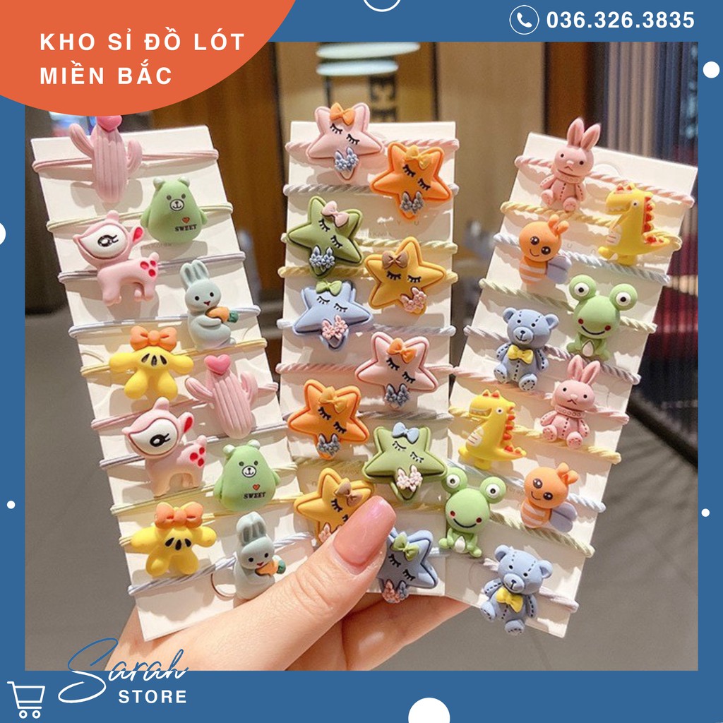 SET 10 DÂY BUỘC TÓC CUTE SIÊU XINH CHO BÉ YÊU