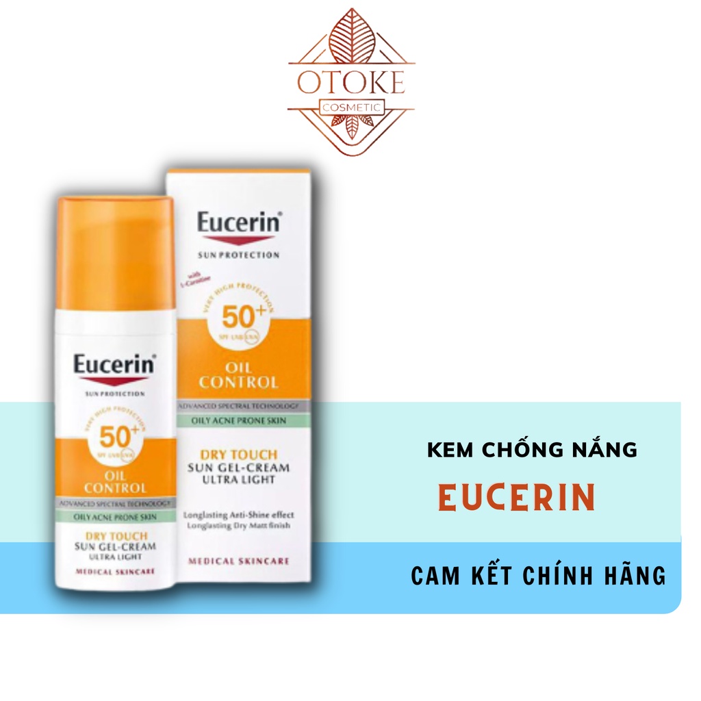 Kem chống nắng Eucerin Oil Control kiểm soát dầu cho da dầu mụn 50ml