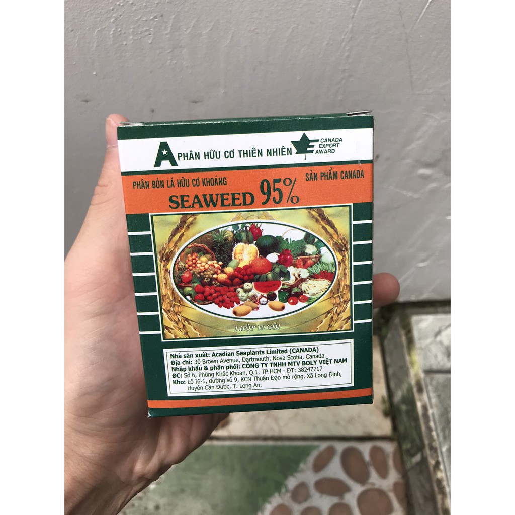 PHÂN BÓN LÁ HỮU CƠ SEAWEED 95% 10 GÓI 10GRAM