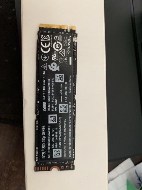 SSD NVME 2280 Itel 760p 256GB - BH 5 năm