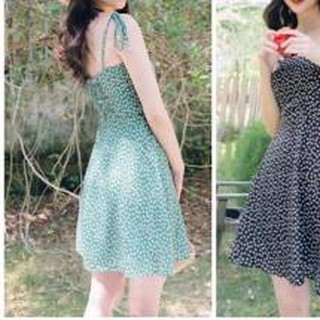 Váy 2 dây hở lưng dáng xòe ulzzangf